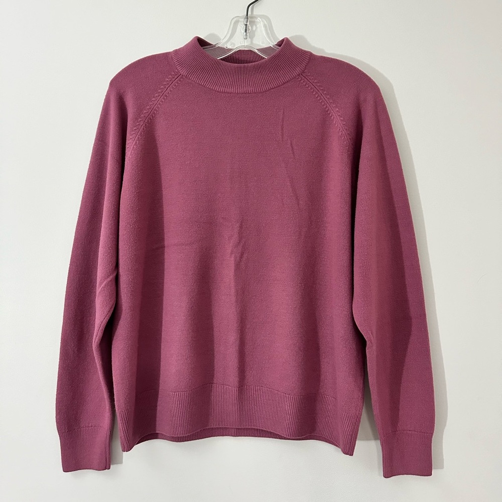 20. Elegant Burdgundy Mock Neckline Sweater